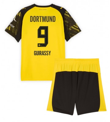 Borussia Dortmund Serhou Guirassy #9 Hjemmebanetrøje Børn 2025-26 Kortærmet (+ Korte bukser)